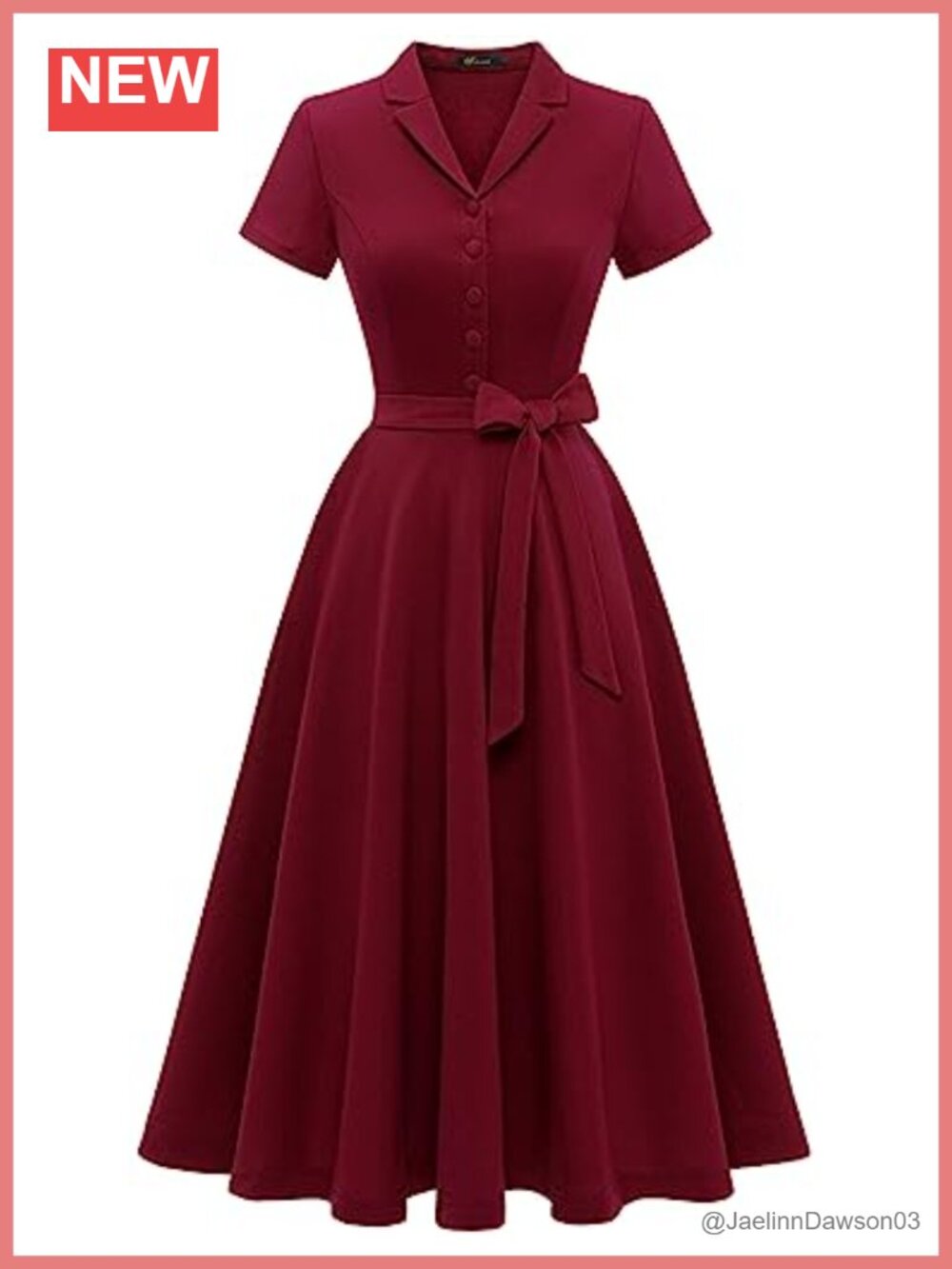 Vintage Tea Dress Short Sleeve A-Line Cocktail Party Work Church Casual